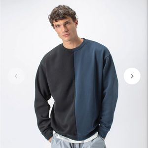 Zanerbo Black & Navy Crew Neck Sweatshirt Size M Cotton